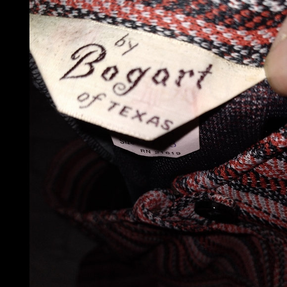 Bogart of Texas button detail striped A-line skirt, size 7/8 - Picture 6 of 7